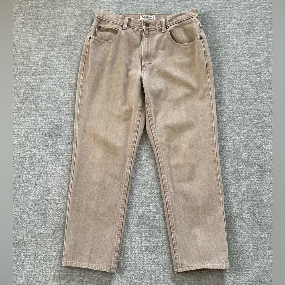 L.L. Bean Men's Straight Jeans - Tan